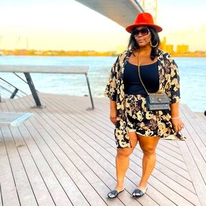 Two Piece Dragon Print short set